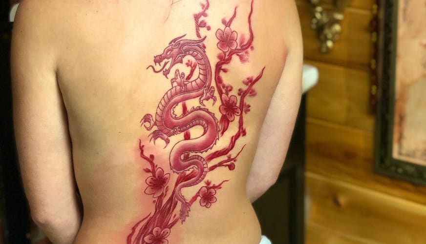 Red Dragon Tattoo On Neck by emvtattoos  Tattoogridnet