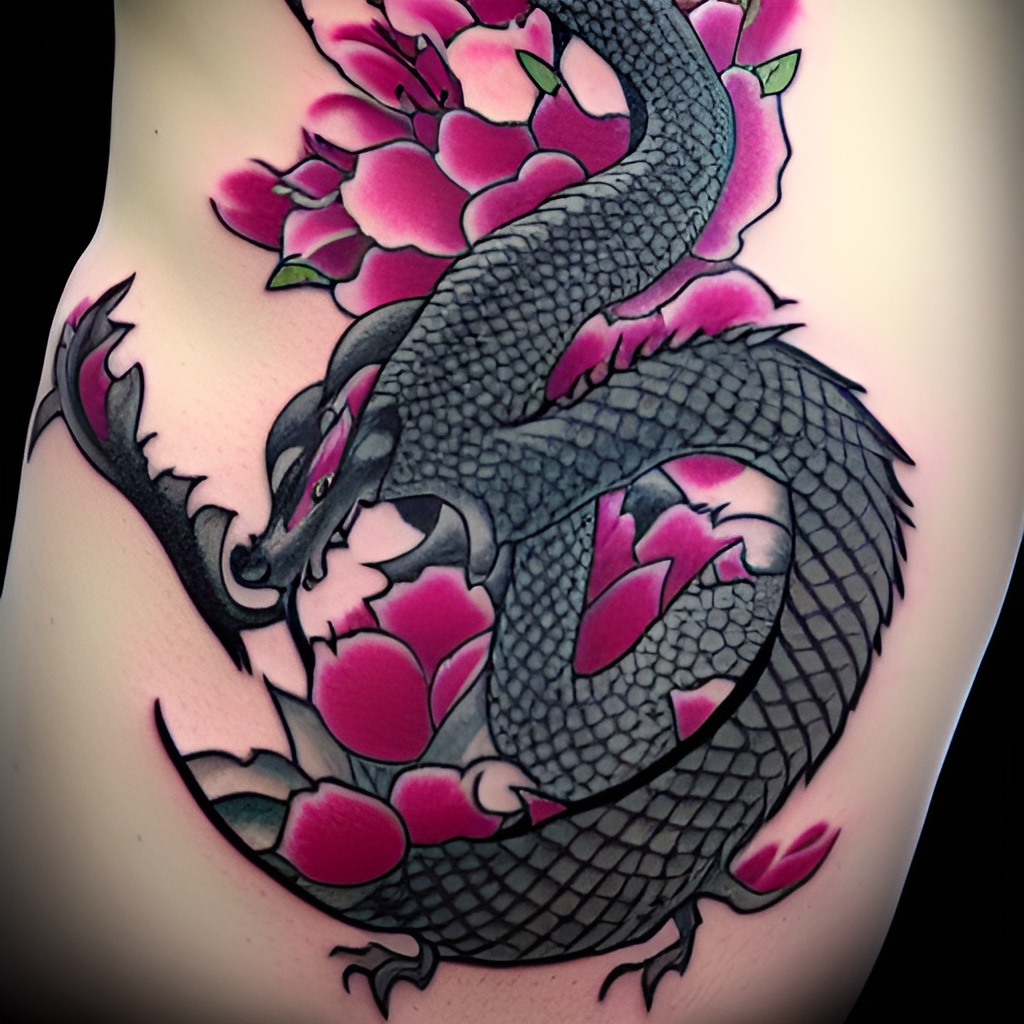 Dragon and Cherry Blossom Tattoo Meaning & Symbolism (Good Luck)