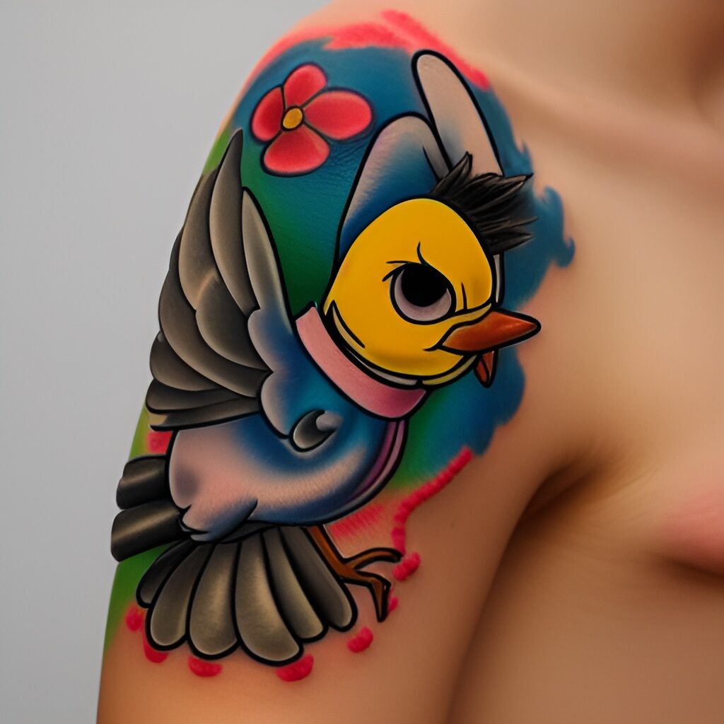 Tweety Bird Tattoo Meaning & Symbolism (Naughtiness)
