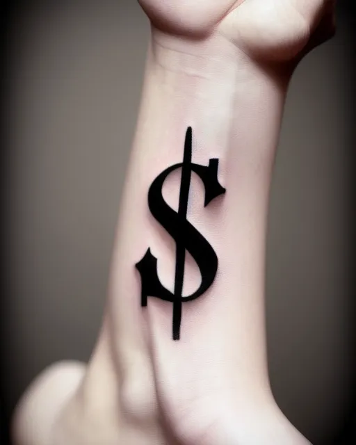 Dollar Sign Tattoo  Buy Online  Etsy