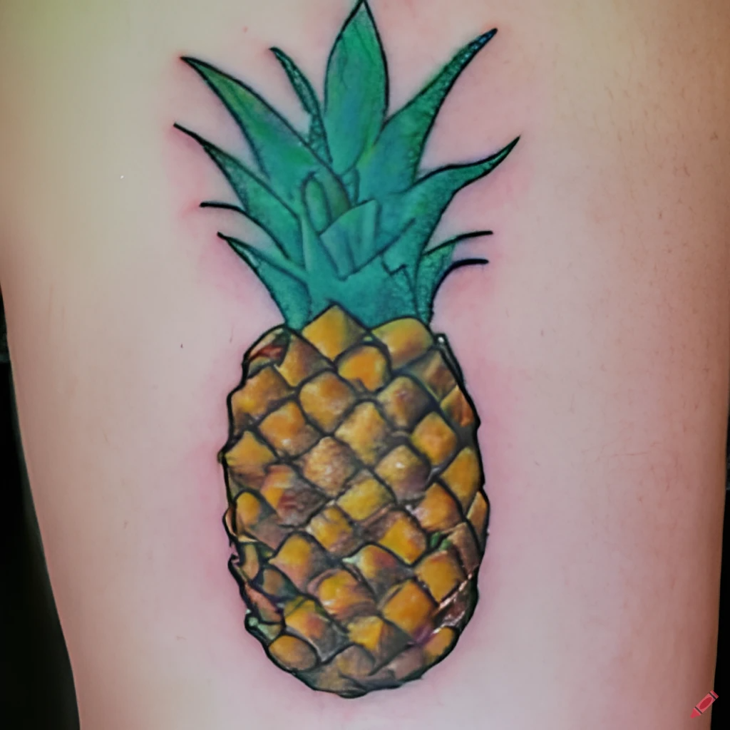 Pineapple Tattoo Meaning and Symbolism (Joy+Wealth)