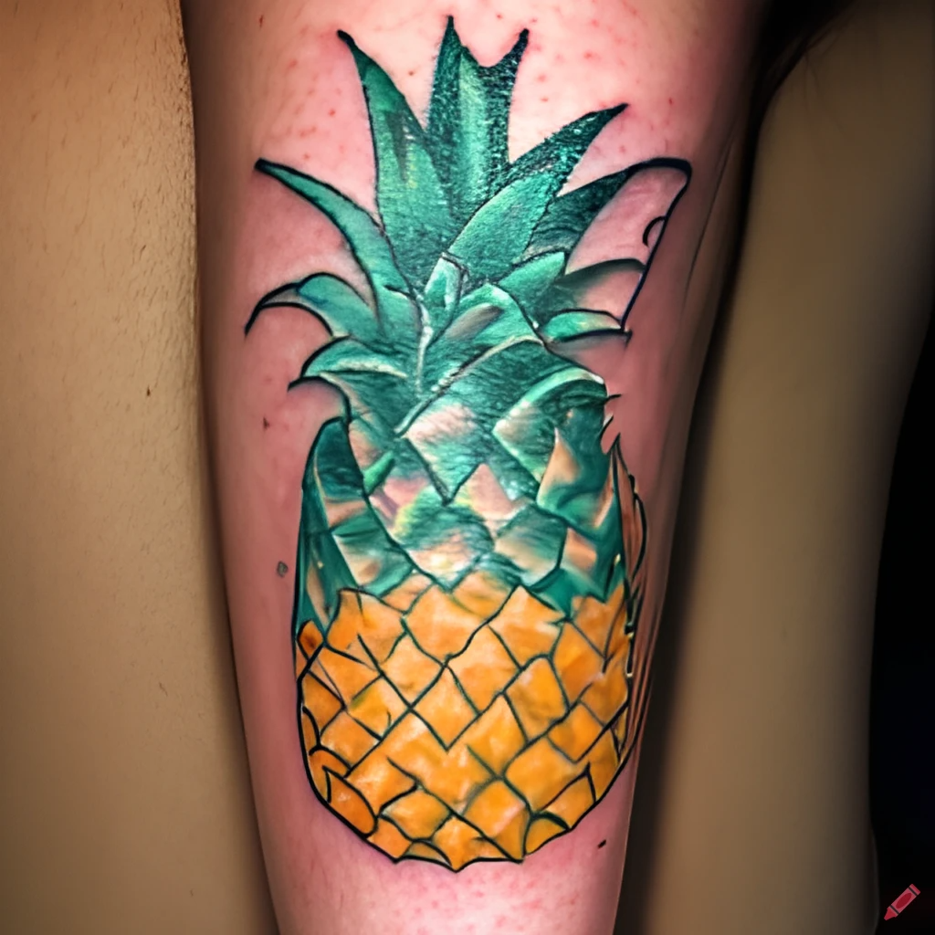 Pineapple Tattoo Meaning and Symbolism (Joy+Wealth)