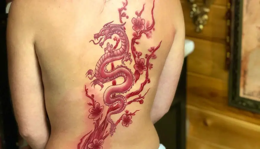 girl red dragon tattoo  dragon tattoo design