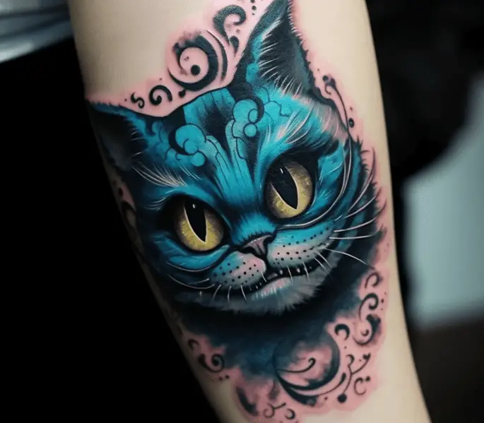 Cheshire Cat Tattoo Design