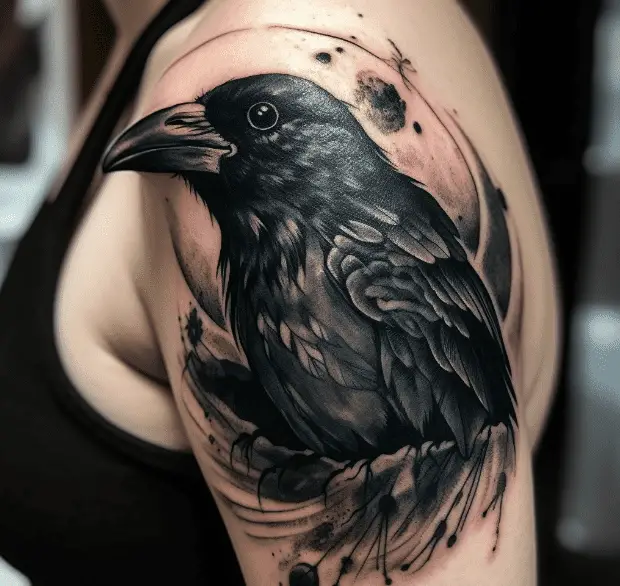 Raven bird skull by Melissa Fusco TattooNOW