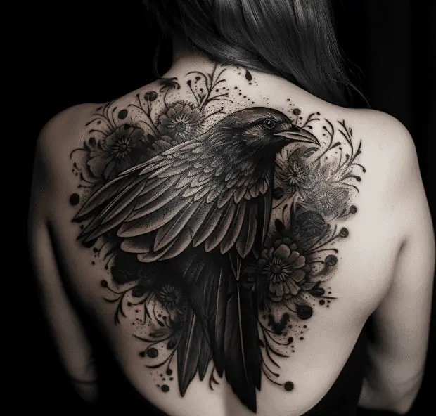 Raven tattoo by Lozzy Bones  Tattoogridnet