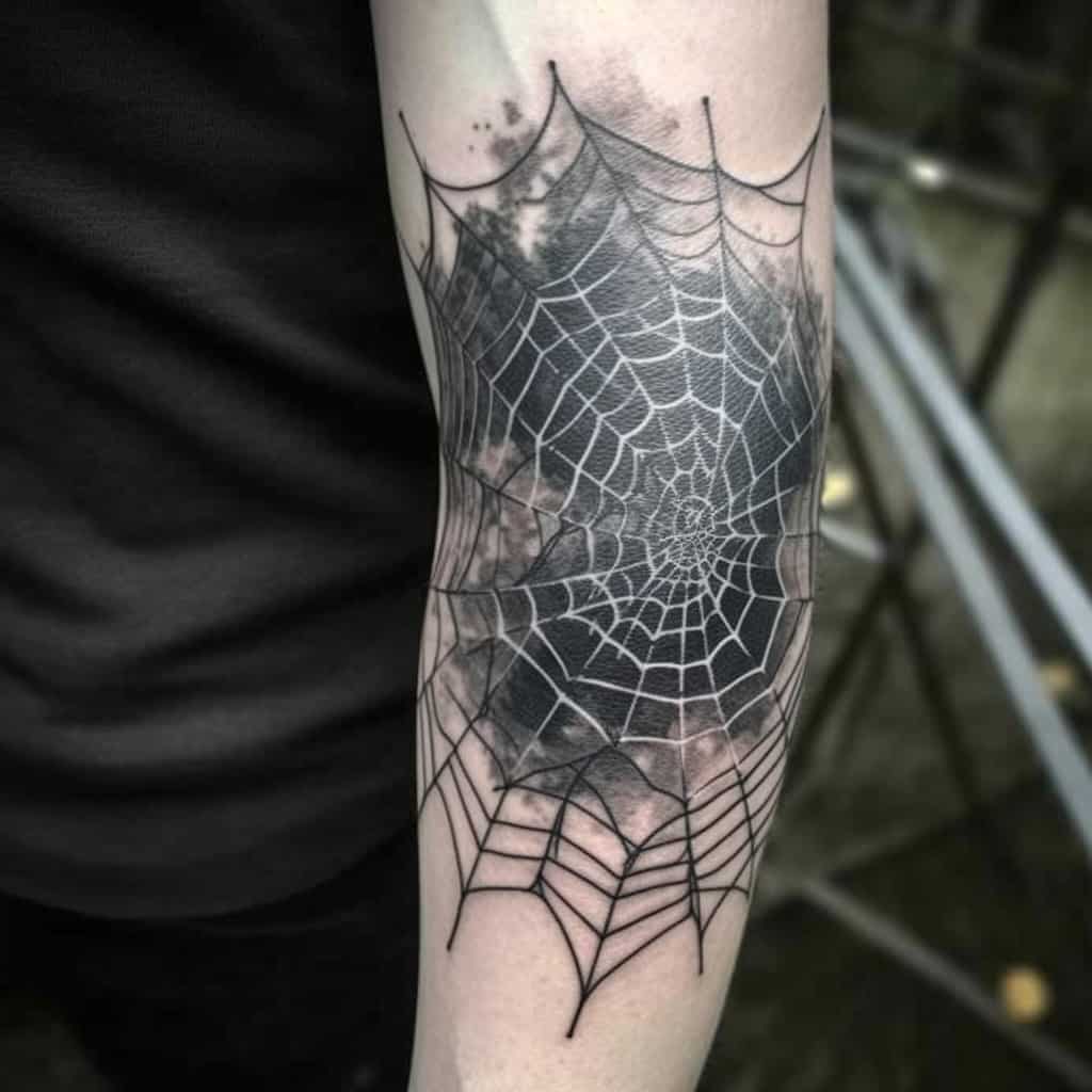 Spider Web On Elbow Design