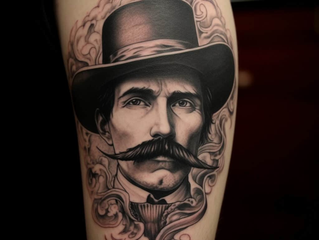 1. Doc Holliday portrait tattoo - wide 2