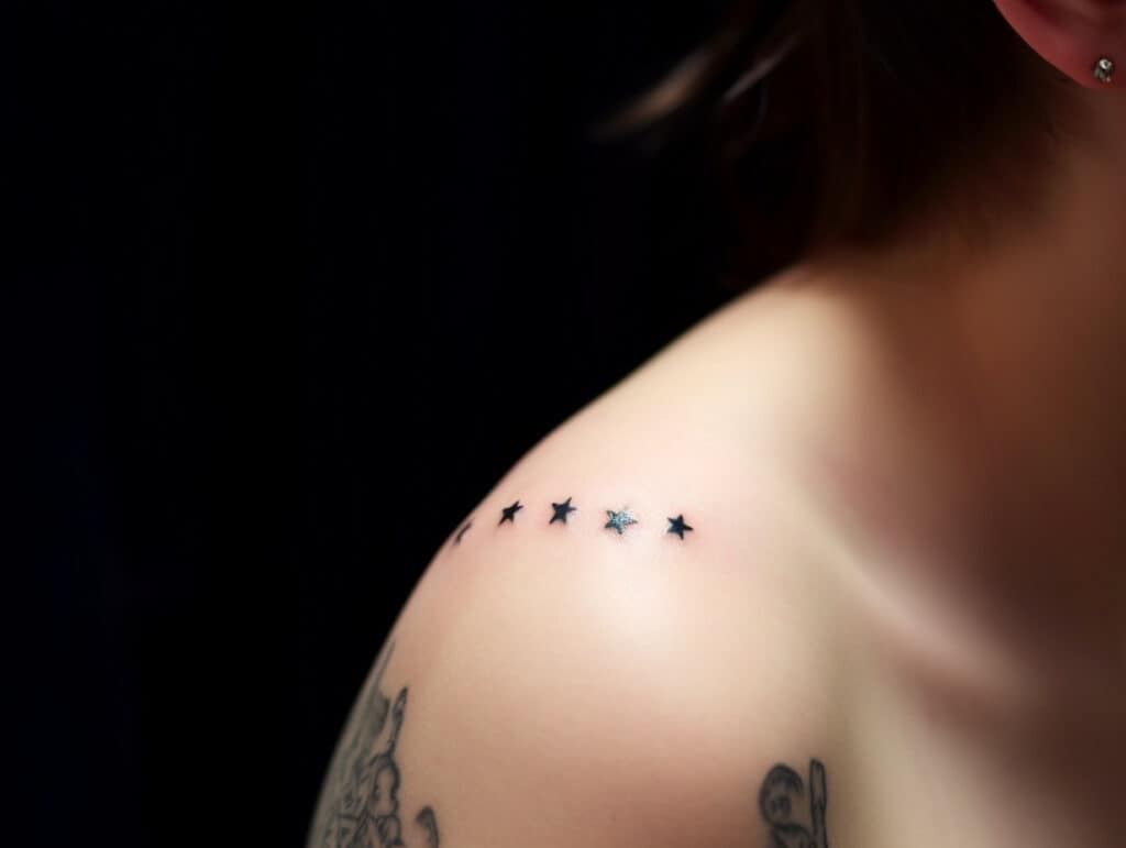 Three Stars Temporary Tattoo Set of 3  Small Tattoos