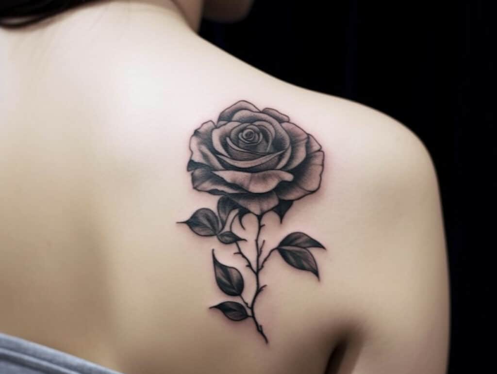 Buy Black Rose Temporary Tattoo  Vintage Rose Fake Tattoo  Online in  India  Etsy