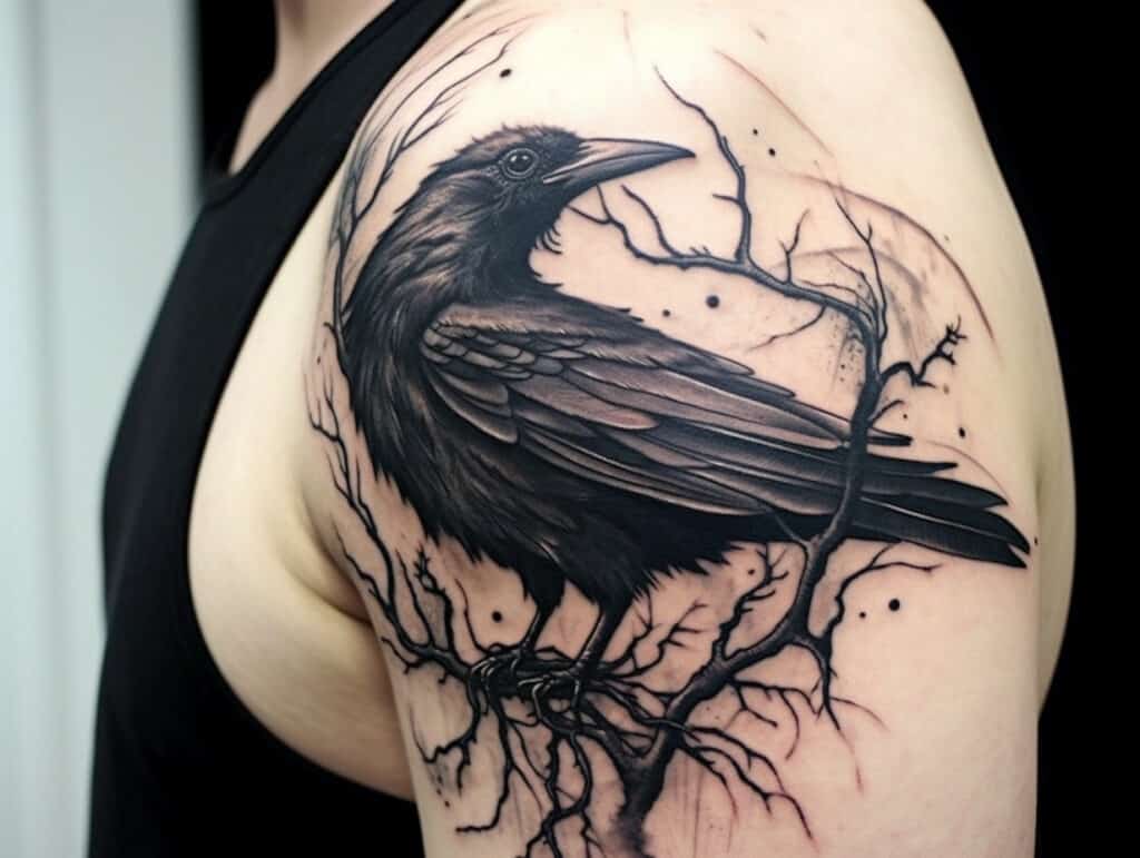 Crow Tattoo Design and Ideas