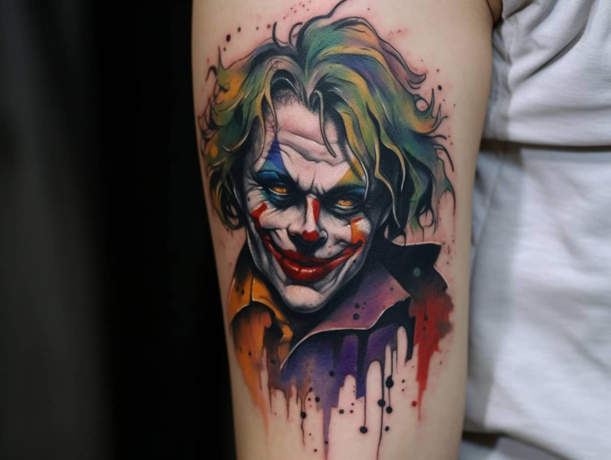 Joker Tattoo Meaning Symbolism + Ideas