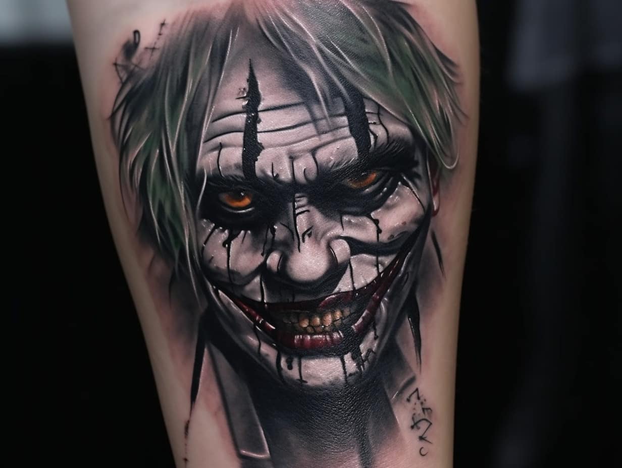 Joker Tattoo Meaning Symbolism + Ideas