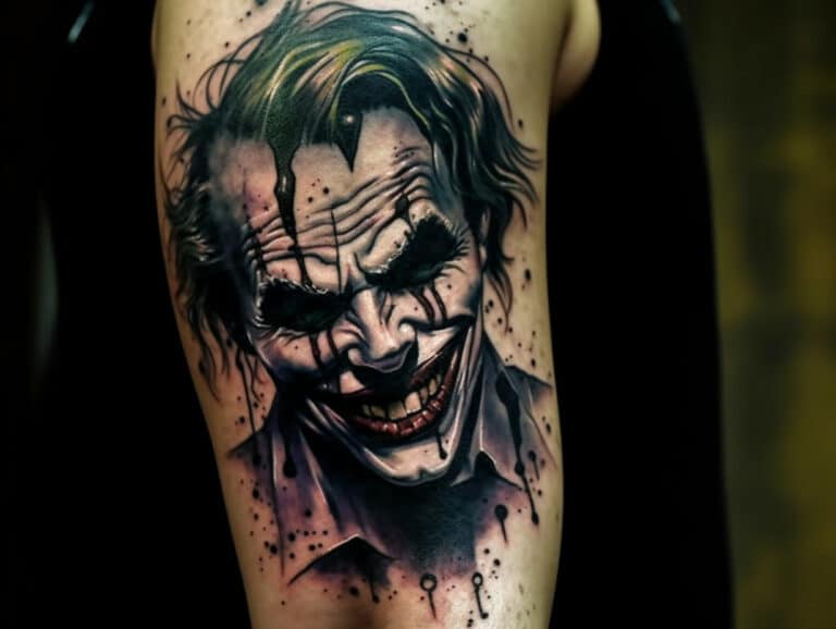 Joker Tattoo Meaning Symbolism + Ideas
