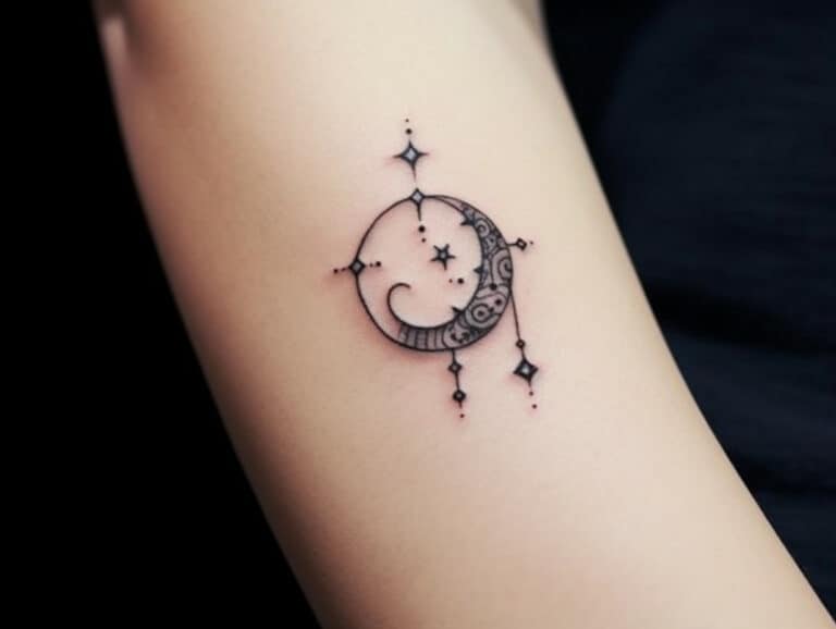 Moon and Star Tattoo Meaning: Symbolism and Designs