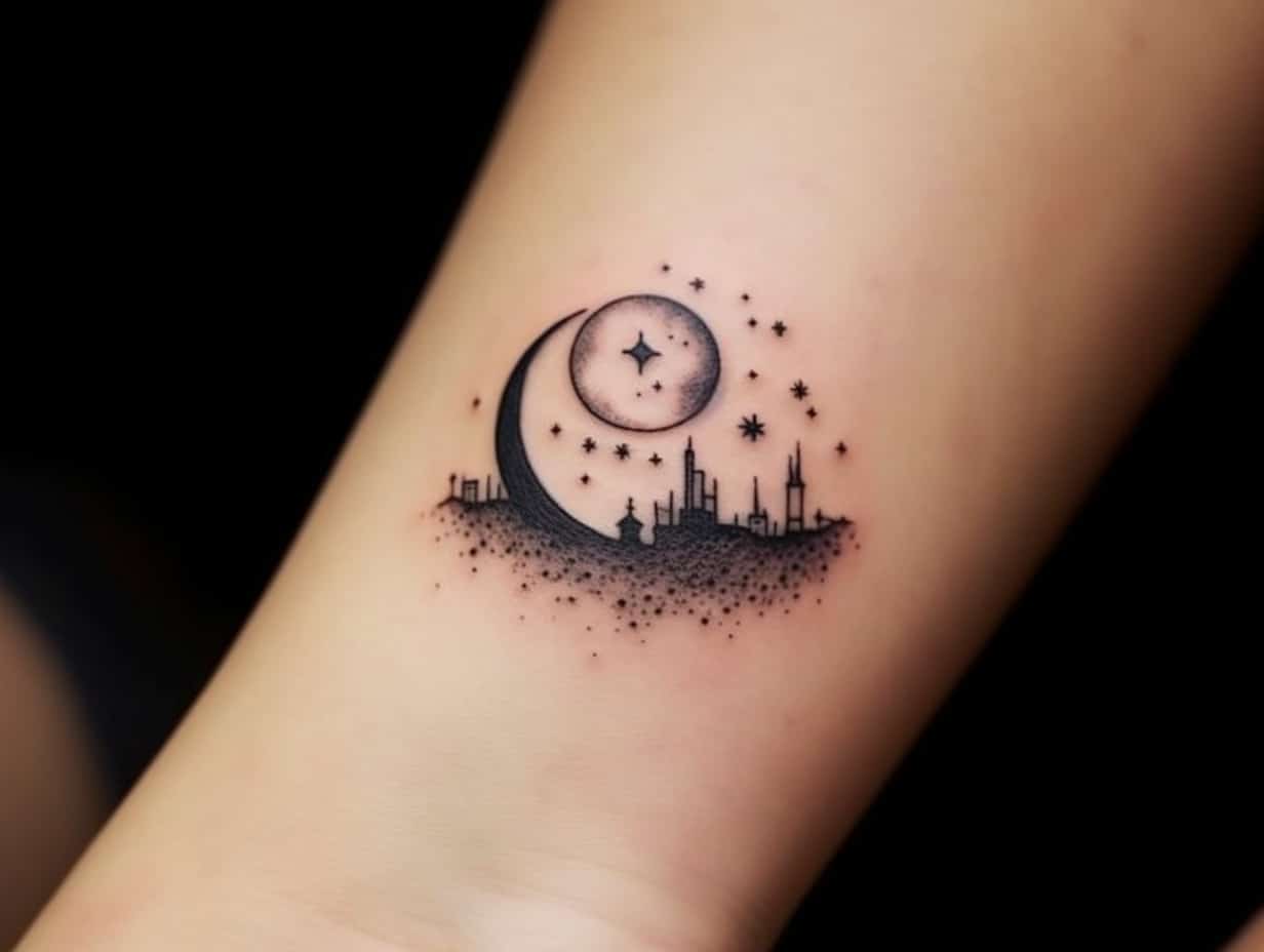 Moon and Star Tattoo Meaning Symbolism and Designs