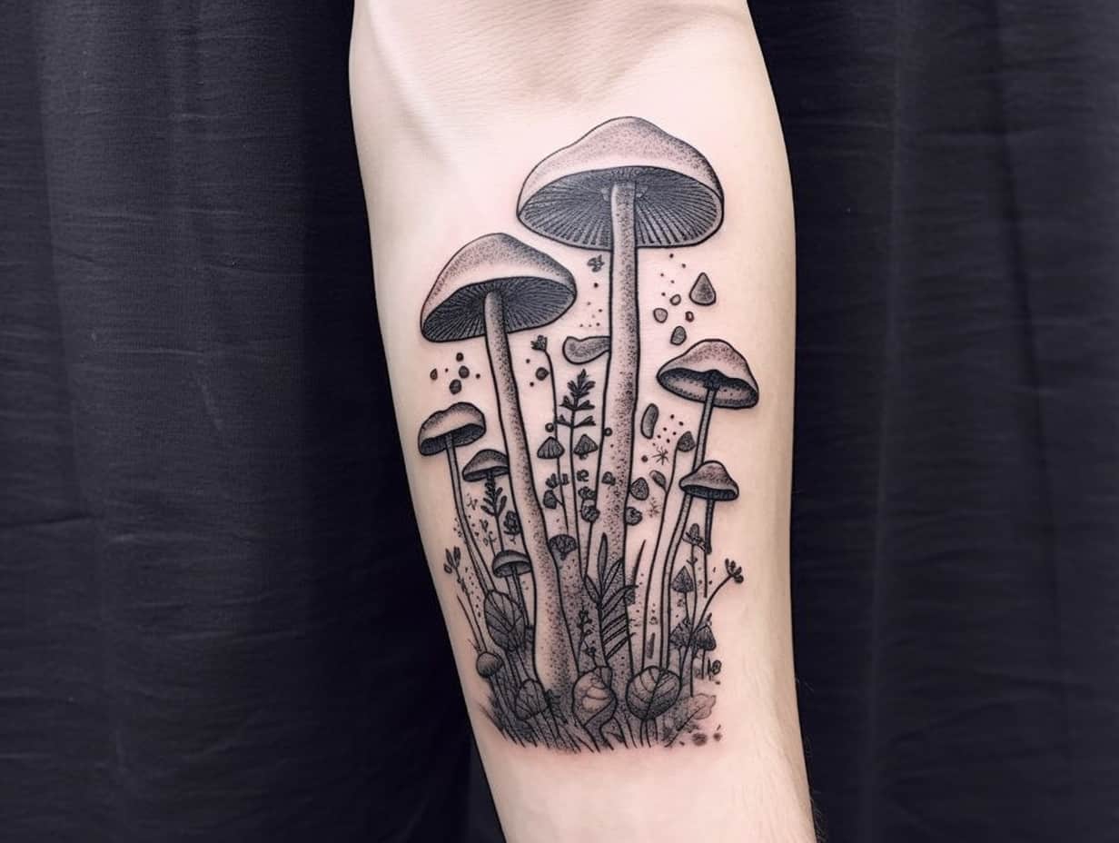 Mushroom Tattoo Meaning: Symbolism and Designs