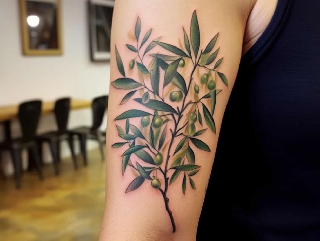 Olive Branch Tattoo Meaning Symbolism Explained + Designs