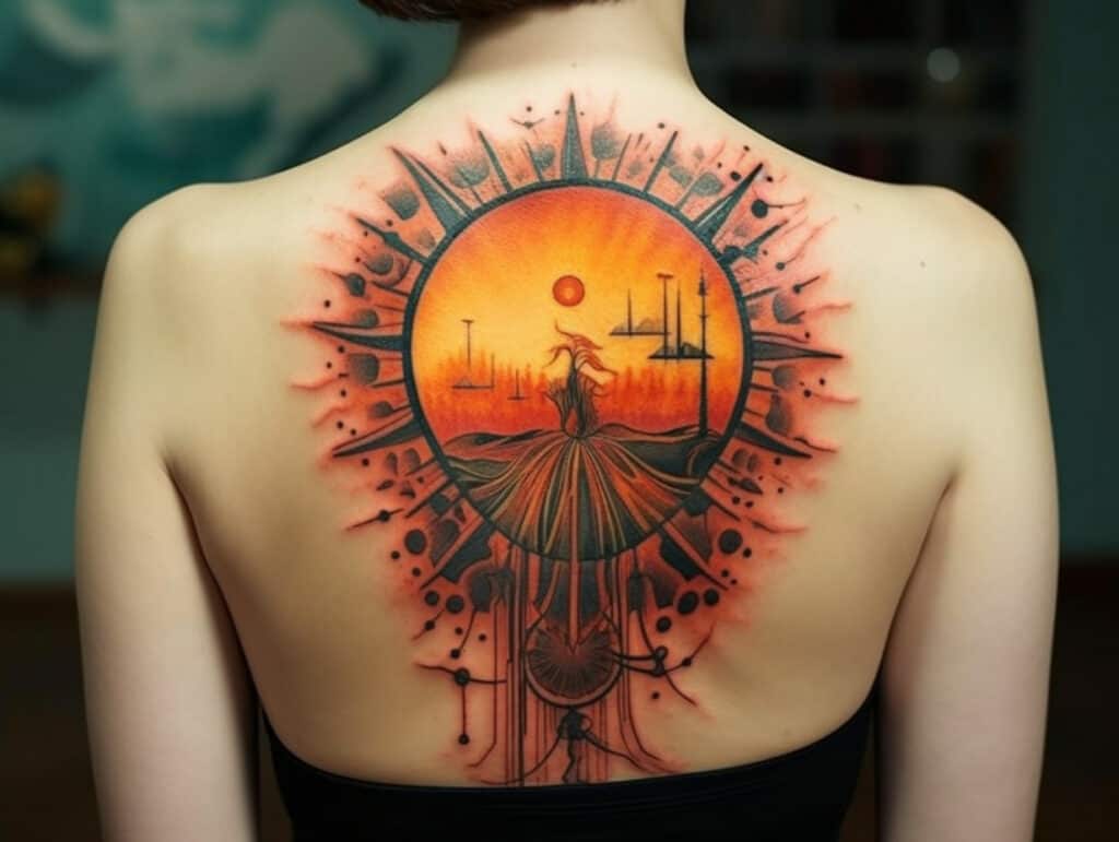 Sun Tattoo  Sun tattoos Elbow tattoos Sun tattoo