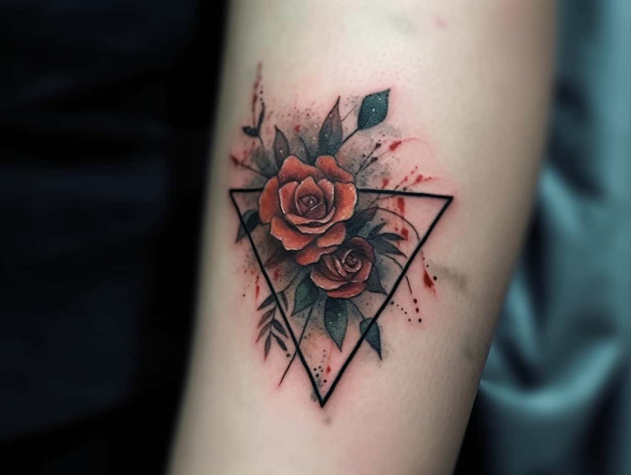Triangle Rose Tattoo Meaning: Symbolism and Designs