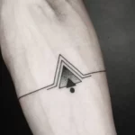 Triangle with Line Tattoo Meaning & Symbolism (Equilateral)