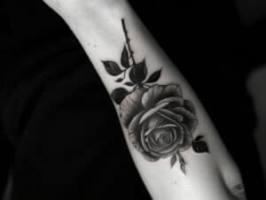 Upside Down Rose Tattoo Meaning & Symbolism (Femininity)