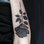 Upside Down Rose Tattoo Meaning & Symbolism (Femininity)