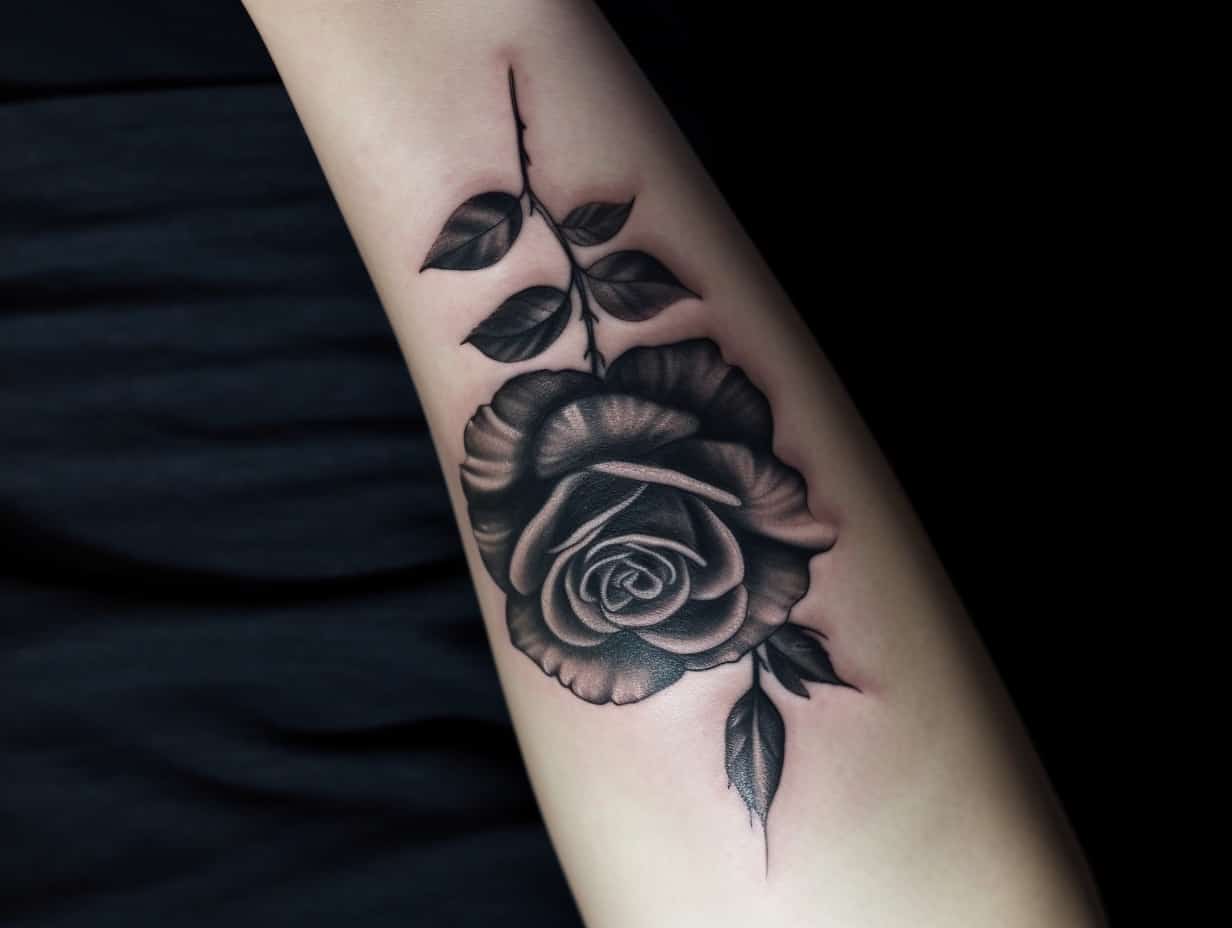 Upside Down Rose Tattoo Meaning & Symbolism (Femininity)