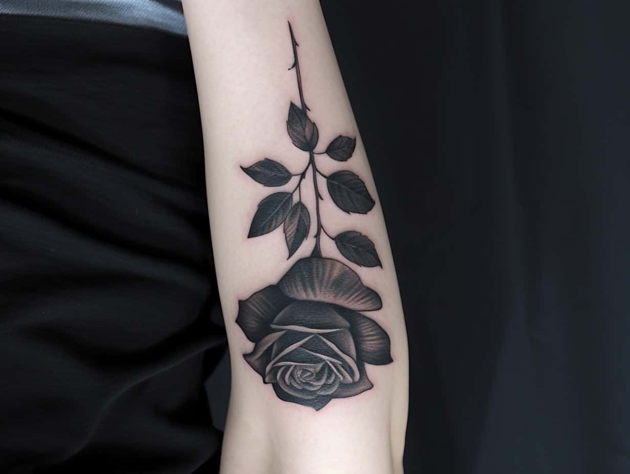 Upside Down Rose Tattoo Meaning & Symbolism (Femininity)