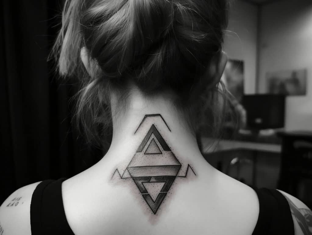 Upside Down Triangle Tattoo