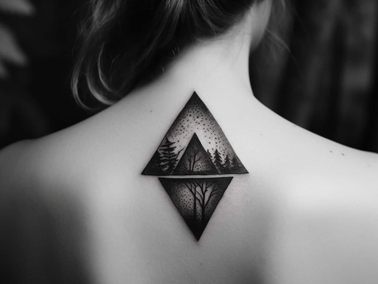 Upside Down Triangle Tattoo Meaning & Symbolism (Lunar)