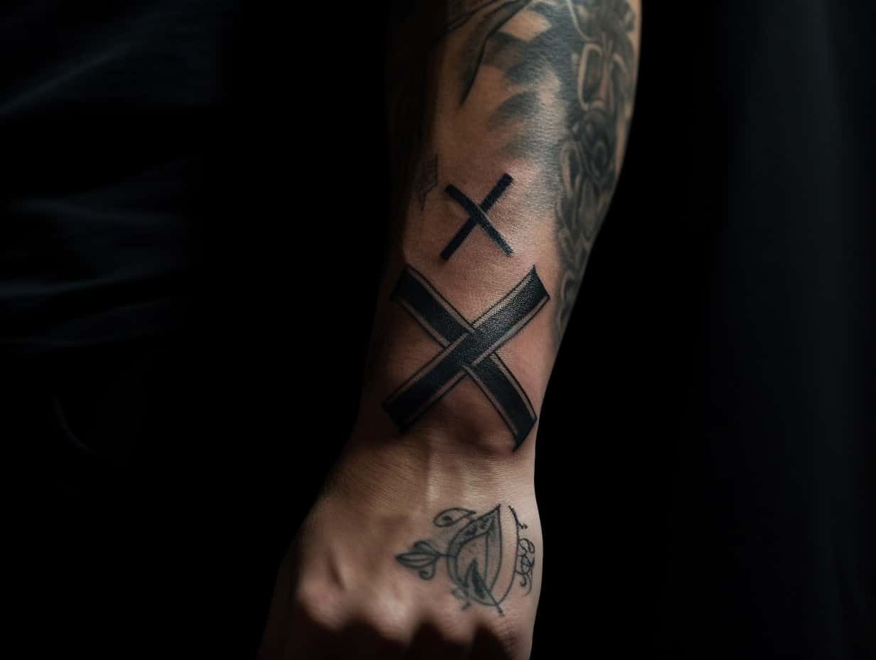 X Tattoo Meaning & Symbolism (Courage)