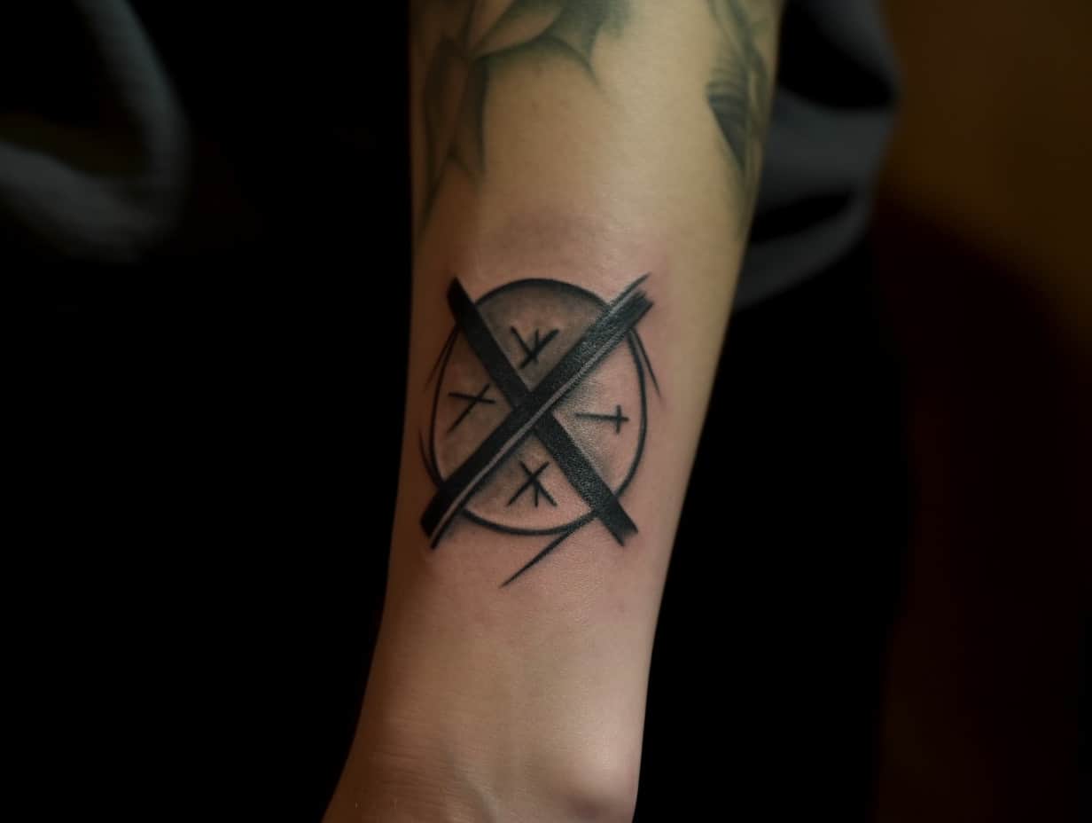 X Tattoo Meaning & Symbolism (Courage)