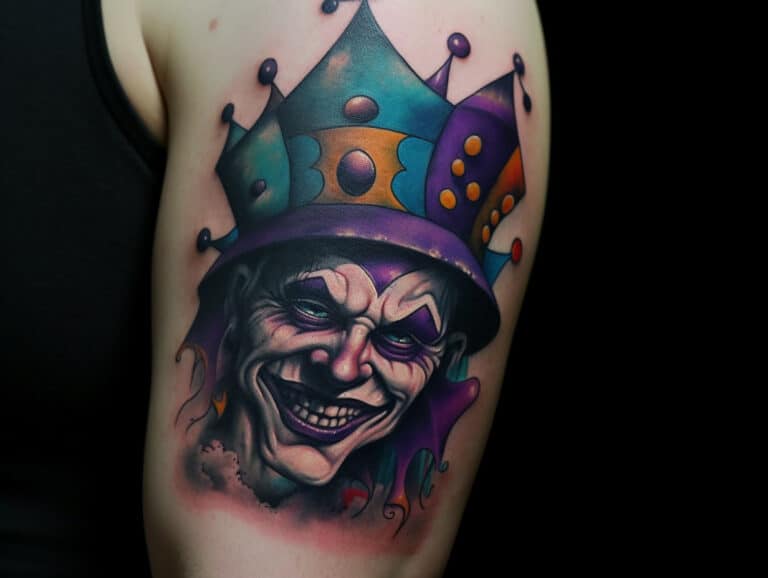 Jester Tattoo Meaning & Symbolism (Sorrow+Focus)