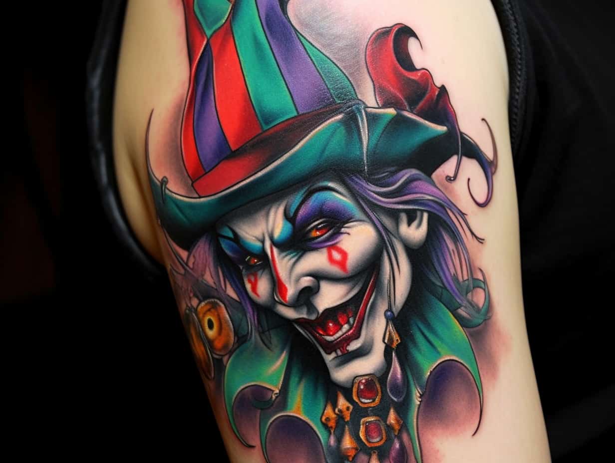 Jester Tattoo Meaning & Symbolism (Sorrow+Focus)