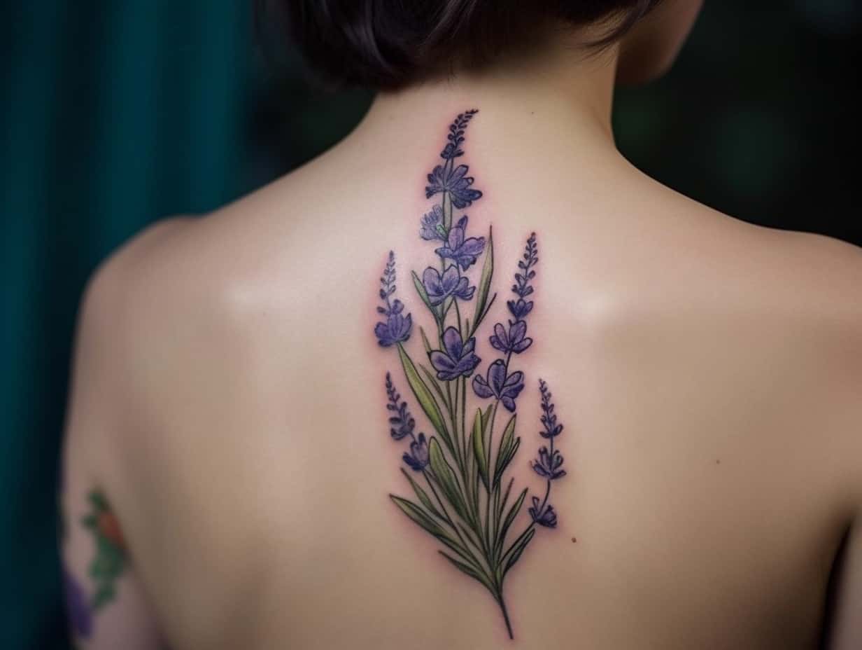Lavender Temporary Tattoo By Lena Fedchenko Set of 3  Small Tattoos