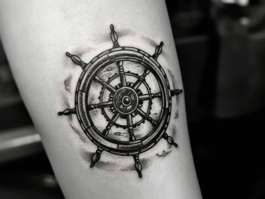 Tattoo of the Week Ships Wheel  Independent Tattoo  Delawhere