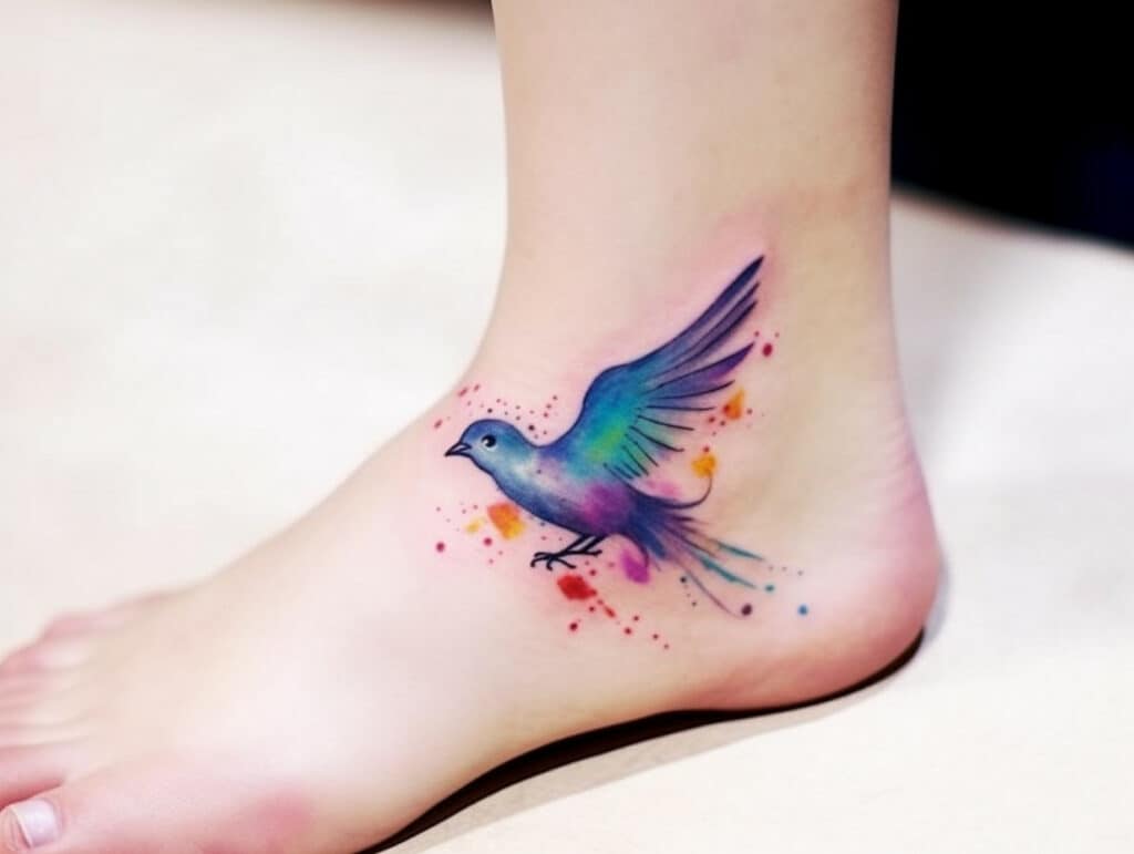 Dove Tattoos on Ankle