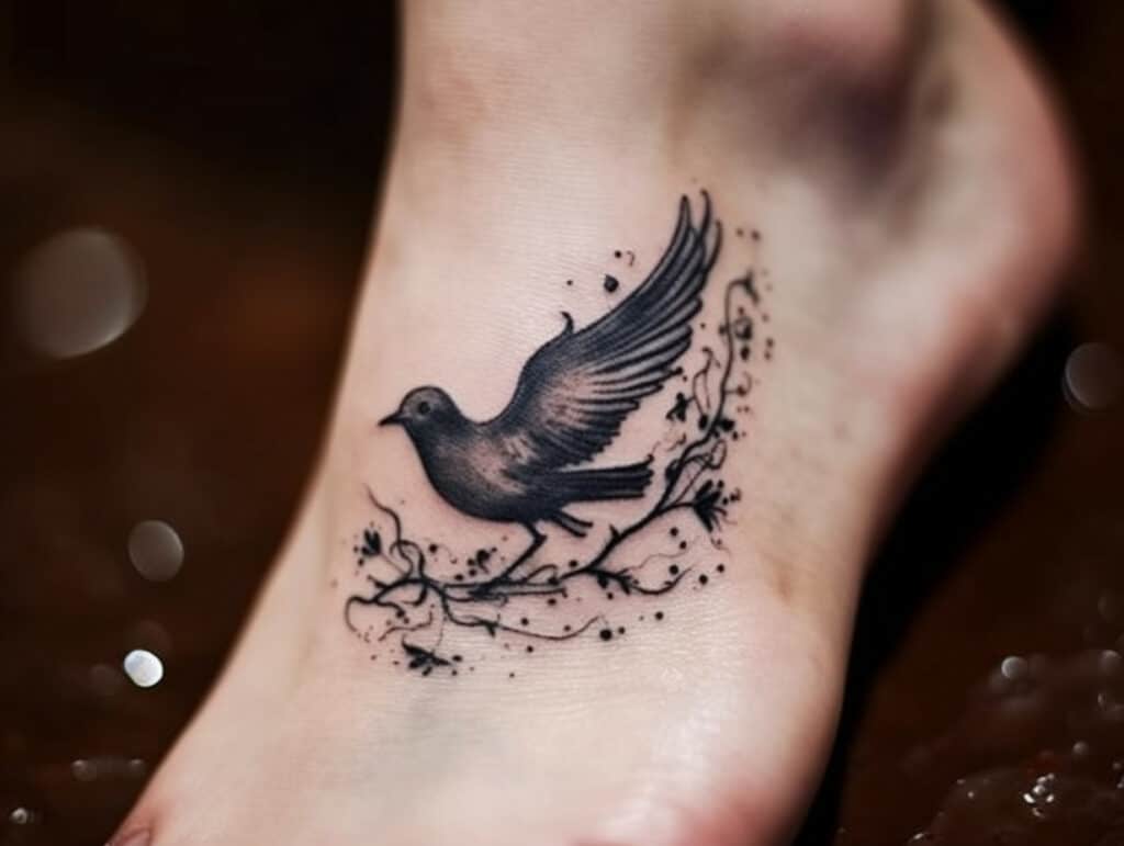 Dove Tattoos on Ankle