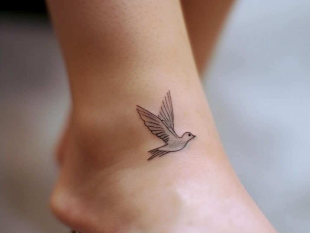 Dove Tattoos on Ankle