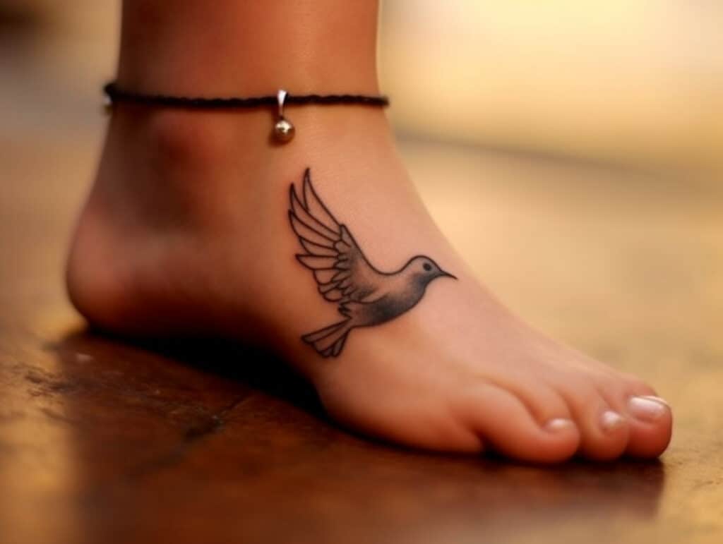 Dove Tattoos on Ankle