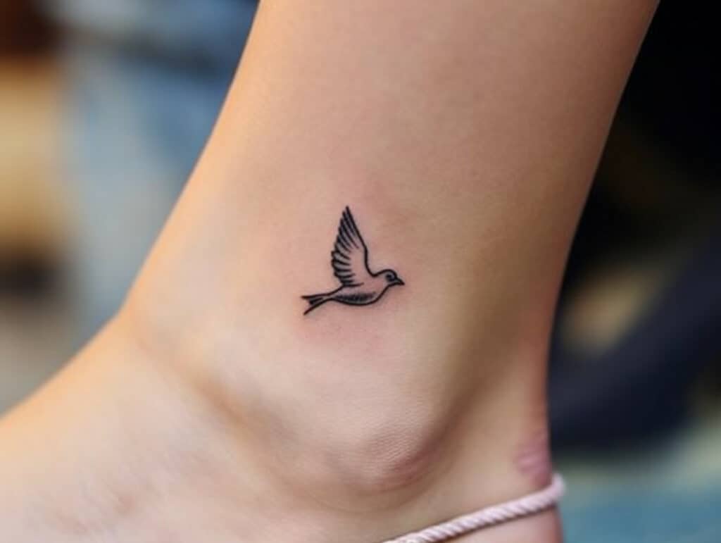 Dove Tattoos on Ankle