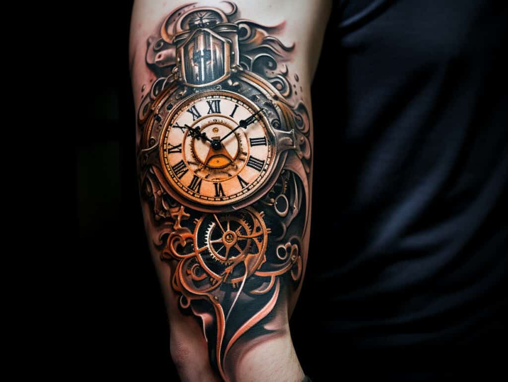 30 Innovative And Realistic Clock Tattoo Ideas And Designs For Men  Psycho  Tats