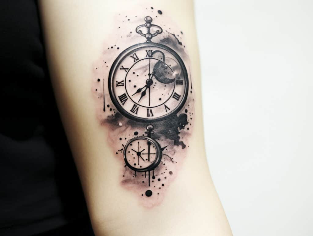 TIME IS NOW nomadttt tattoo clock tattoos watch taot ink inked  fine realism smalltattoo pocketwatch time tattoodo  Instagram