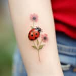 Ladybug with Flower Tattoo Ideas: A Symbol of Beauty and Luck