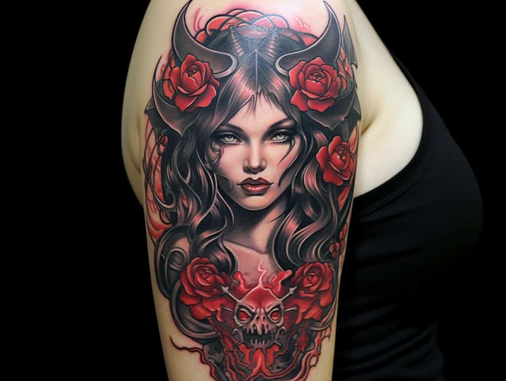 1428 Devil Heart Tattoo Images Stock Photos  Vectors  Shutterstock