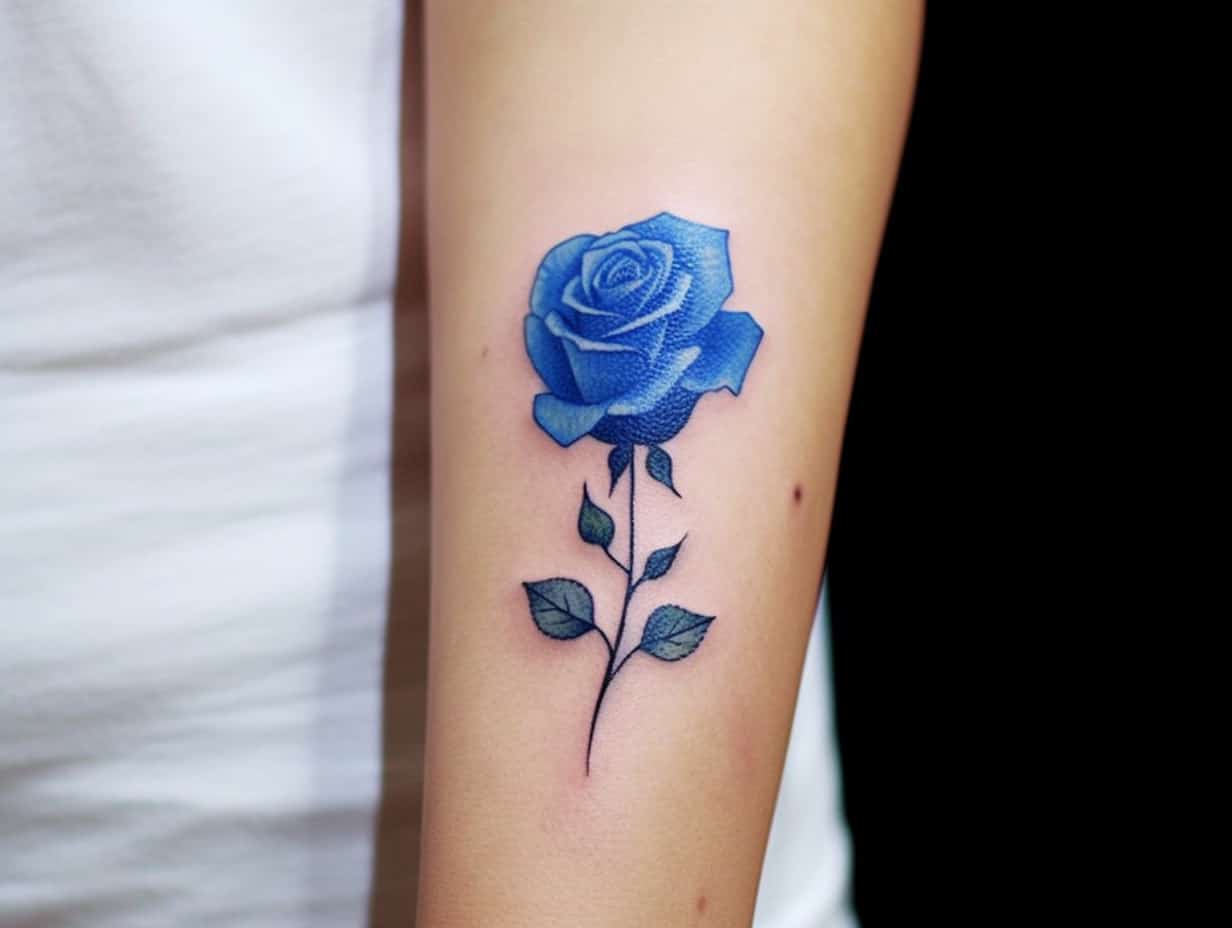Blue Rose Tattoo Meaning: Symbolism and Artistry