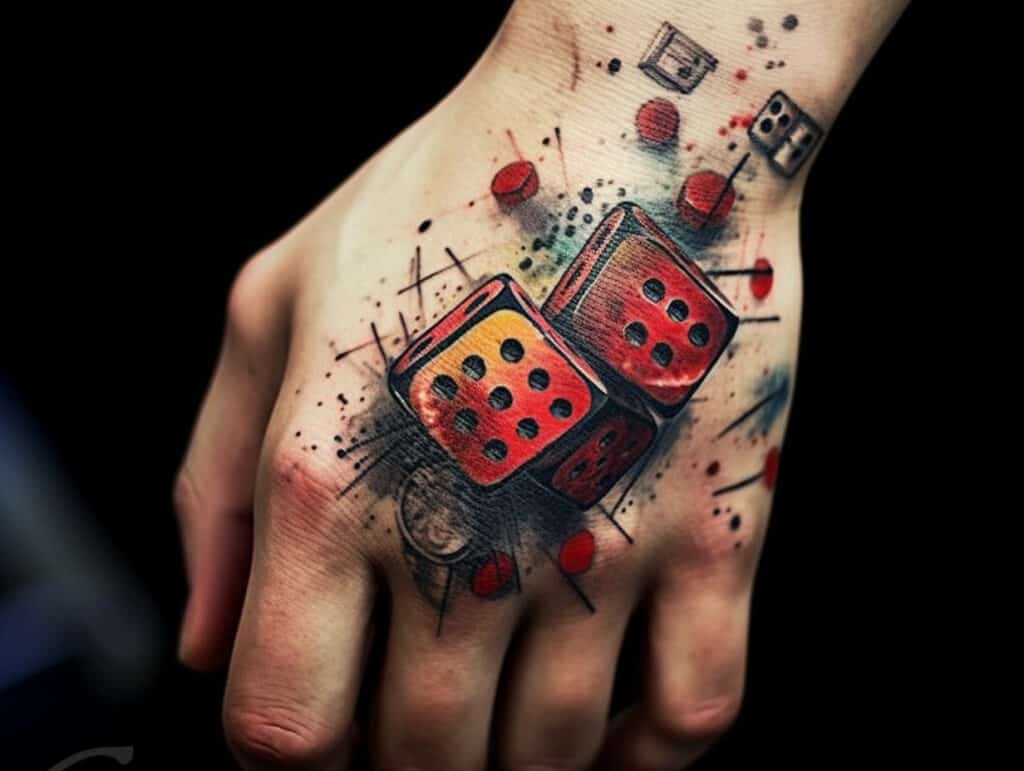 75 Dice Tattoos For Men  The Gamblers Paradise Of Life