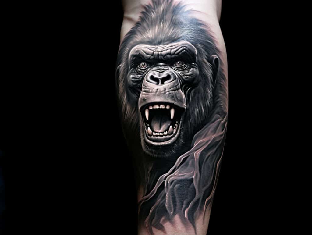 gorilla arm tattoo