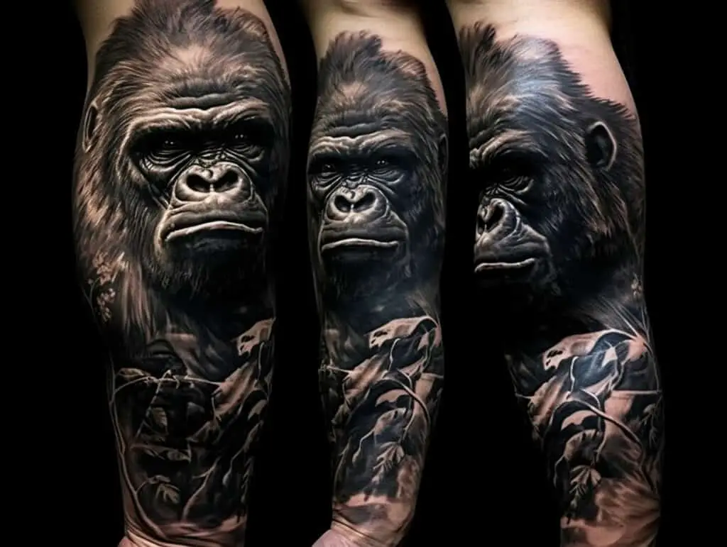 gorilla arm tattoo